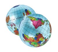 OSALADI 2 Pcs Inflatable Globe Ball with World Map Educational Geography for Portable Learning Tool for Fun and Engaging Geography Lessons