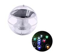 OSALADI 2 Pcs Solar Powered Pond Light Waterproof Colourful Globe Lantern Lamp Ball Hanging Hole Garden Pool Night Light ABS Plastic