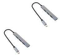 OSALADI 2 Pcs Usb 2.0 Hub for High-speed 480mbps Practical Usb Port Adapter for Notebook