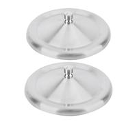 OSALADI 2 Pieces 8.5cm Stainless Steel Mug Lids Heat Resistant Cup Covers with Seal for Hot Drink Preservation and Leakproof Home Travel Cup Use