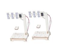OSALADI 2 Sets Stem Wooden Traffic Light Kit for DIY Assembly Crosswalk Signal Model Realistic Traffic Rules Educational Science Experiment for Boys and Family Fun Learning Activity