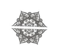 OSALADI 2 Sheets Mandala Wall Sticker Mandala Wall Sticker s Stencils Wall Decals Decoration Hanging Namaste Aesthetic Quotes Circle PVC Black