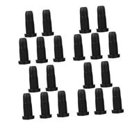 OSALADI 20 Pcs Stem Caster Wheel Protector Sleeves for Office Chairs Stool Swivel Caster Covers with Anti-slip Floor Protection Easy Replaceable PP Plastic Inserts for Chair Legs Black