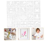 OSALADI 20 Sheets Sea Creatures Stencils for Painting DIY Ocean Themed Drawing Templates Reusable Craft Stencils for Walls Furniture Canvas