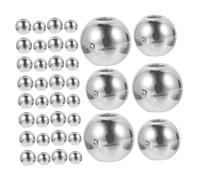 OSALADI 200pcs Silver Plated Round Spacer Beads Seamless Metal Loose Beads for DIY Jewelry Making Stackable Bracelet Necklace Earring Craft Supplies with Copper Core