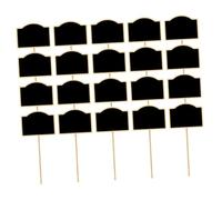 OSALADI 20pcs Arched Mini Blackboard Toppers Lightweight Wooden Chalkboard Signs for Garden Flower Labels and Plant Tags Black Board Markers for Wedding Party Decoration and Message