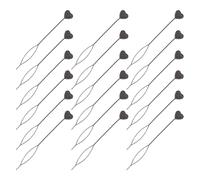 OSALADI 20pcs Black Heart-shaped Plastic Hair Ponytail Beader Tool for French Twist Hair Pin Braid Beading Accessories for Quick Styling and Braided Ponytail Maker