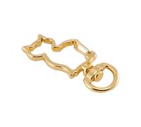 OSALADI 20pcs Cat Shape Alloy Keyring Buckle Zinc Alloy Key Holder Chic DIY Jewelry Making Accessories for Present Golden