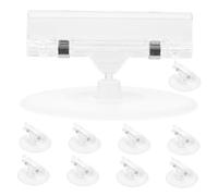 OSALADI 20pcs Clear Plastic Label Holder Clips Double-Sided Sign Display for Retail Price Tags Merchandise Tables Business Cards with Easy Design and Construction