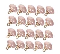 OSALADI 20pcs Faux Pearl Round Buttons with Durable Metal Shank Half Domed Decorative Sewing Buttons for Shirts Bridal Wear Sweaters DIY Clothing Crafts Color