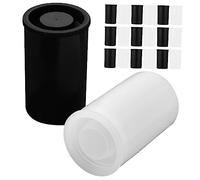 OSALADI 20pcs Film Canisters Bulk Black and White Film Storage Case Reusable Empty Small Accessories Storage Sturdy PE Material