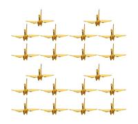 OSALADI 20pcs Handmade 20cm Gold Origami Crane Paper Sheets for Praying Blessings, Christmas Decorations, Wedding Favors, and Home Hanging Ornament Craft