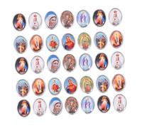 OSALADI 20pcs Jewelry Catholic Accessories Round Hole Fitting Holy Communion Gifts Sterling Charm