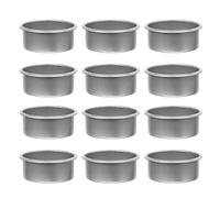 OSALADI 20Pcs Metal Tealights Cup Iron Round Votive Candle Holder Tealight Candle Container Empty Case for DIY Candle Making
