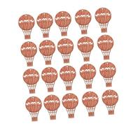 OSALADI 20pcs Natural Wood Hot Air Balloon Cutouts Smooth Edges DIY Craft Embellishments Rustic Wooden Pieces for Home Decor Party Decorations and