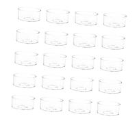 OSALADI 20pcs Plastic Candle Containers DIY Wax Melt Mold for Candle Making Premium Durable Material Suitable for Paraffin Soybean Beeswax Round for Home Crafting