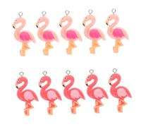 OSALADI 20pcs Resin Flamingo Charms for Jewellery Making Lightweight Vibrant Pink Bird Pendants for Necklace Bracelet Earring Keychain DIY Crafts Fade-resistant Color Versatile Accessories