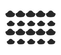 OSALADI 20pcs Shoe Hole Repair Patches for Sneakers and Boots, Self-adhesive Black Fake Leather Patches with Ultrathin Design, Instantly Restores Shoes and Maintains Original Aesthetics