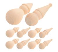 OSALADI 20pcs Unfinished Wooden Peg Dolls DIY Snowman Figures for Craft Painting for Christmas Decorations Art Projects Family Activities Durable Wood Material