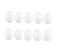 OSALADI 20pcs White Foam Eggs for Easter DIY Crafts Solid Egg Shape for Painting and Festival Decorations Suitable for Holiday Party Props and Creative Family Activities