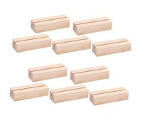 OSALADI 20pcs Wooden Photo Stand Holder with Flat Base Handmade Memo Clip for Home Office Desk Display Business Card Holder and Wedding Table Display