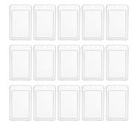 OSALADI 24pcs Id Card Sleeve Plastic Case Bulk for Name Badge Holder RFID NFC Bus Student Credit Cards