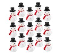 OSALADI 24Pcs Mini Resin Snowman Figurines with Top Hat, Miniature Snowman Sculptures for Christmas Party Favors, Dollhouse Accessories, and Holiday Micro Landscape Decor