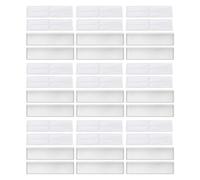 OSALADI 24sets Label Holder Adhesive Shelf Tags Plastic Label Holders for Retail Supermarket Display Blank Paper Inserts