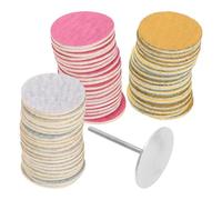 OSALADI 25Mm Nail Drill Sanding Discs Set 80# Yellow, 180# White, 240# Pink Grit Replaceable Sandpaper Refill Discs for Electric Nail Drill and Foot File Pedicure Callus Removal