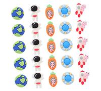 OSALADI 25pcs Cat Rabbit Space Chars Diy Hairpin Charms Mini Craft Charms for Diy Crafts Kawaii Set