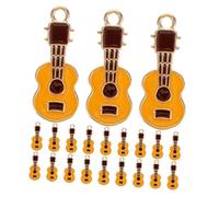 OSALADI 25pcs Guitar Charms Pendant DIY Craft Supplies Musical Instrument Alloy Small Music Charms for Necklace Bracelet Keychain Jewelry Making Accessories