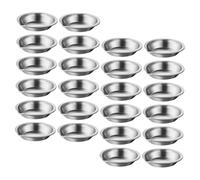 OSALADI 25pcs Stainless Steel Paint Palette with Easy Pour Mouth Portable Mixing Tray for Watercolor Oil Painting and Makeup Durable Nonstick Surface for Model Crafting and Outdoor Art