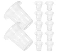 OSALADI 25pcs White 32# Hydroponic Net Pots Basket Set for Soil-free Growing, 35mm High Plastic Mesh Planting Cups for Hydroponics, Garden, Balcony, and Indoor Plant Cultivation