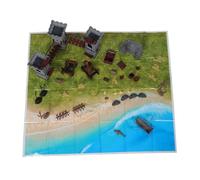 OSALADI 293pcs Miniature Military Castle Model with Pirate Knight Soldiers Realistic Action Figures for DIY Sand Table Battle Scenery Interactive Playset with Diverse Accessories