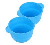 OSALADI 2pcs 300ml Blue Silicone Wax Warmer Replacement Liners Reusable Wax Pot Bowls round Bottom for Professional Hair Removal and Beauty Waxing Tools