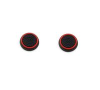 OSALADI 2pcs 3d Anti-slip Silicone Thumb Grips Caps for Controllers Night Glow Analog Stick Covers Black and Red Rings Compatible One x 360 Suitable for Gaming