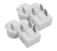OSALADI 2pcs 4 Pin Refrigerator Compressor Starter Relay Overload Protector Replacement Part Fridge Accessories for Zhb35-120p