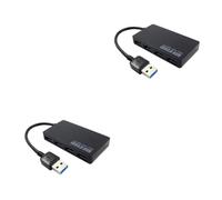 OSALADI 2pcs 4-port Usb Hub Portable Compact for Pc Laptop High-speed Data Transfer Hub for Notebook Desktop Use