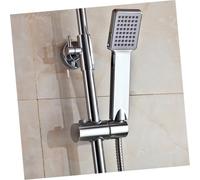 OSALADI 2pcs Adjustable Shower Head Holder with Rubber Pad Chrome-Plated Hand Shower Arm Clamp for Slide Bar Easy Installation Bracket Compatible with Standard