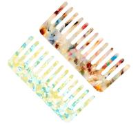 OSALADI 2pcs Anti-static Acetate Hair Combs Set, Detangling Wide Tooth Combs for Women, Handheld Styling Tools for Home and Short Hair Care, Lightweight Hairdressing Accessories