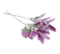 OSALADI 2pcs Artificial Silver Leaf Dust Acorn Leaf Branches Faux Plant Stems for Home Décor, 36cm Purple Simulated Greenery Bunches for Flower Vase and Wall Decoration