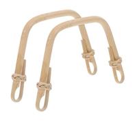 OSALADI 2pcs Bamboo Teapot Handle Replacement for Ceramic and Pottery Tea Pots, U-Shape Retro Kettle Grip Handles, Antique-Style Tea Ceremony Accessories, Medium Size Fit 10-12cm Span