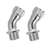 OSALADI 2pcs Brass Shower Elbow Adapter Connector Corrosion-Resistant Shower Arm Angle Extender with Female to Male Threads for Bathroom Installation