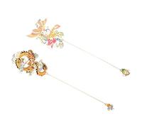 OSALADI 2pcs Chinese Myths Metal Bookmarks Delicate Decorative Page Holders for Students Vintage Design Featuring Dragon and Phoenix for Book Lovers and Readers