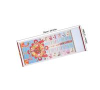 OSALADI 2pcs Chinese Wall Scroll Calendar Year Horse Traditional Lunar Monthly Zodiac Calendar for Home Office Luck Prosperity Decor