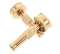 OSALADI 2pcs Copper Adjustable Hose Nozzle with Internal 6-Point Connector, Garden Watering Sprayer Misting Nozzle for Irrigation and Car Washing, Sturdy Brass Atomizing Spray Attachment