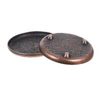 OSALADI 2pcs Copper Candle Coasters Smooth Edges, Practical to Use Retro Style Copper Cup Saucers, Elegant and Simple Design for Restaurants and Hotels, Black Finish Decorative