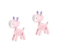 OSALADI 2pcs Deer Led Night Light for Boy Girl Cartoon Lamp Warm Glow Night Lamp for Bedroom Decoration Cute Portable Design for Boys and Girls for Holidays and Special Occasions