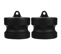 OSALADI 2pcs Dn50 2" Black Pp Cam Lock Dust Plug High Hardness and Wear-Resistant Features for Industrial Vacuum Dust Collector Accessories