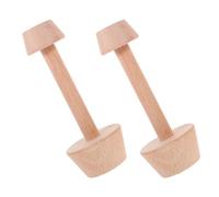 OSALADI 2pcs Double-Ended Wooden Tart Tamper Pastry Molding Tool for Egg Tarts Mini Muffins Cheesecakes Home Kitchen Baking